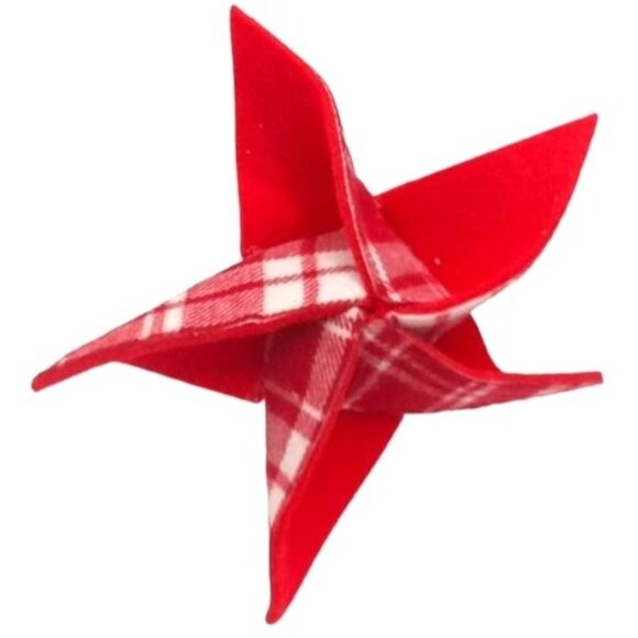 Felt Pinwheel Christmas Ornament Holiday Tree Decor Gift Topper - Picture 4 of 5